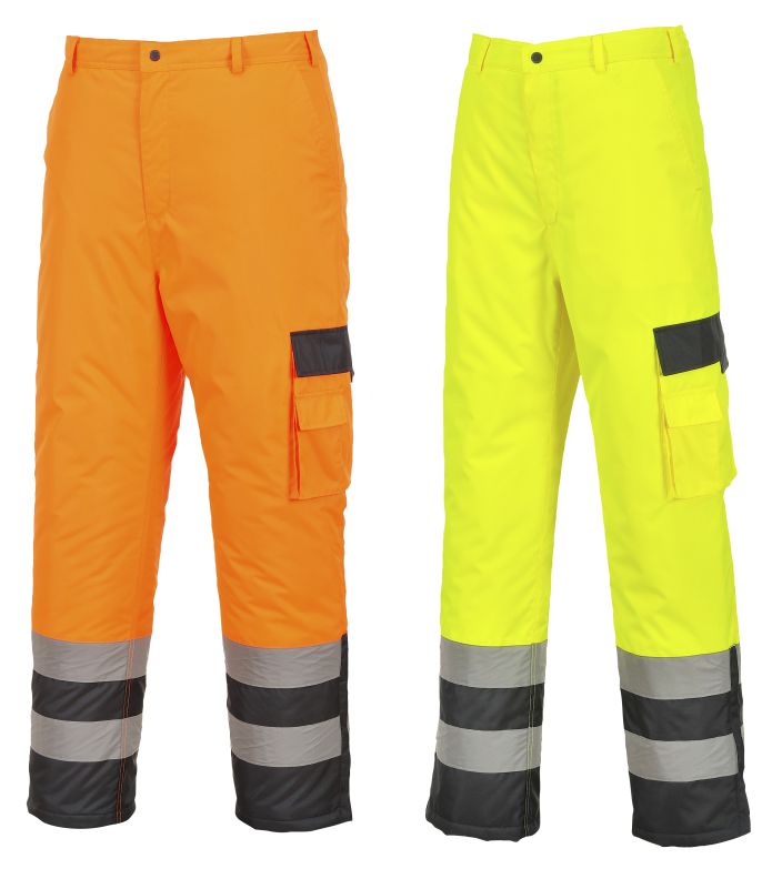 S686 Hi-Vis Lined Contrast Trousers  S686 Hi-Vis Lined Contrast Trousers